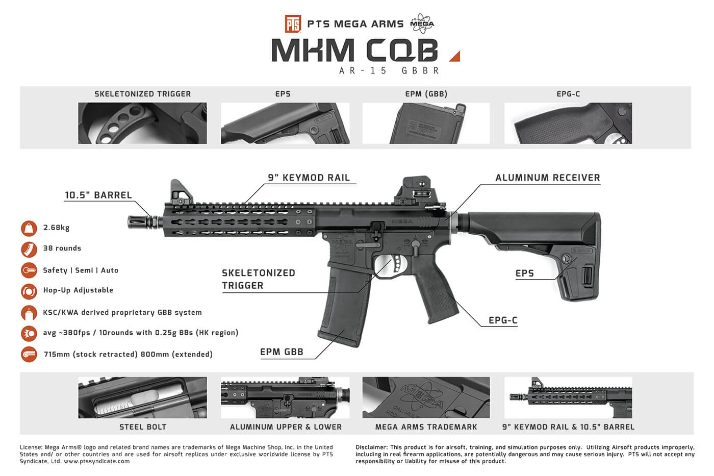 PTS Mega Arms MKM AR15 CQB Features