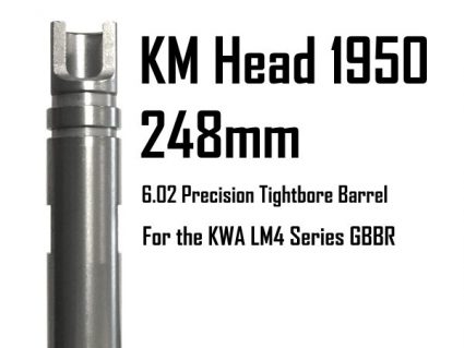 198-KM-248-602 KWA KM Head Precision Tightbore Inner Barrel: LM4C 248mm x 6.02mm LM4 Series GBBR