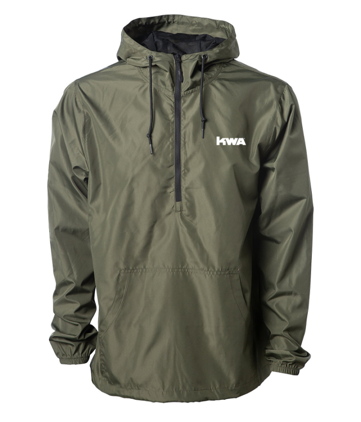 KWA Logo Windbreaker – Army Green