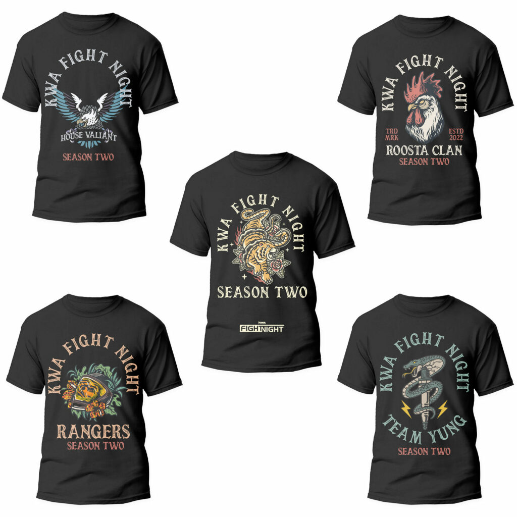 KWA Fight Night Season 2 T-Shirt (Logo & Teams)