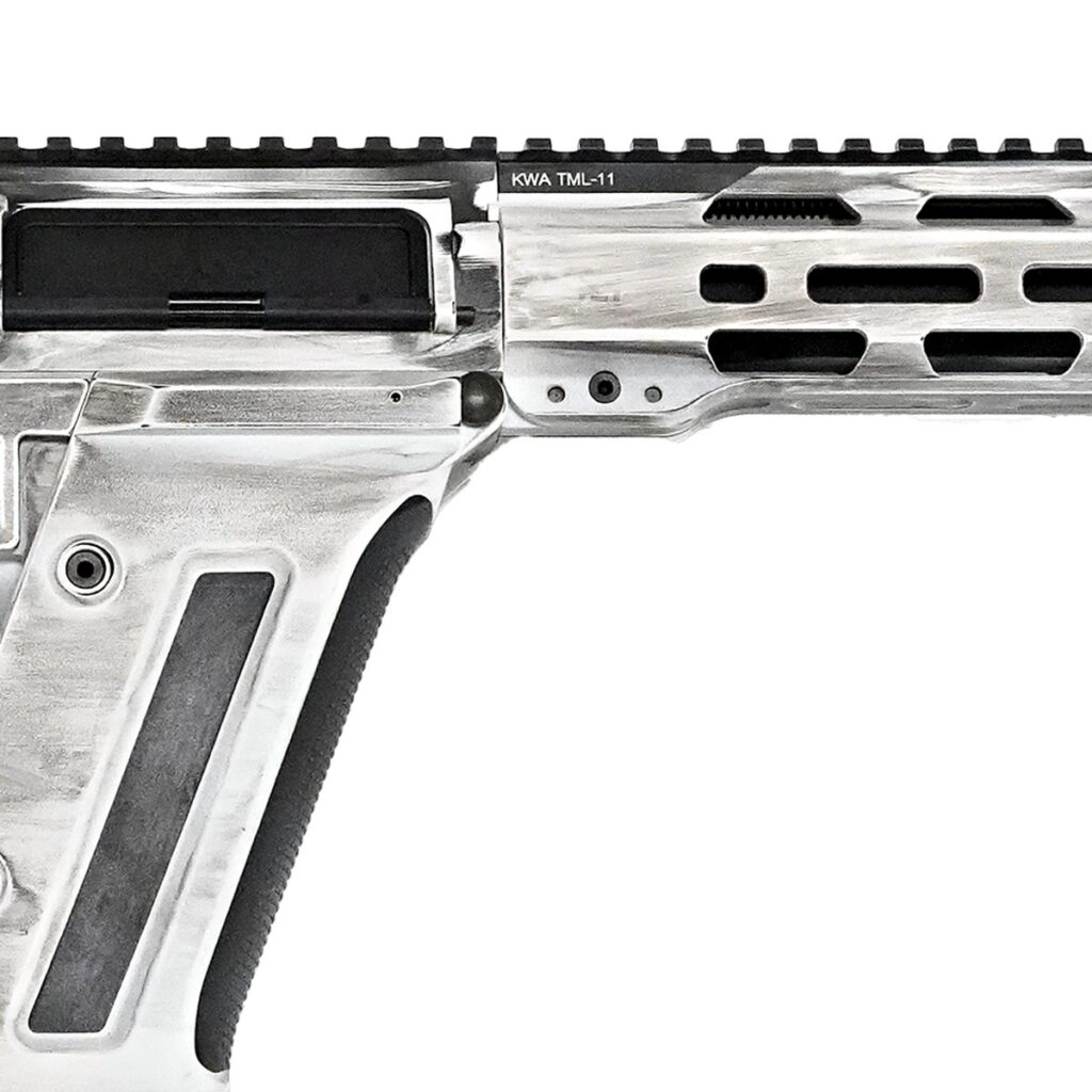 The Battle Worn Cerakote finish, close up