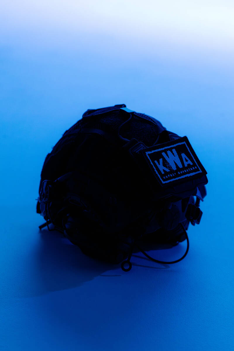 KWA helmet and gear