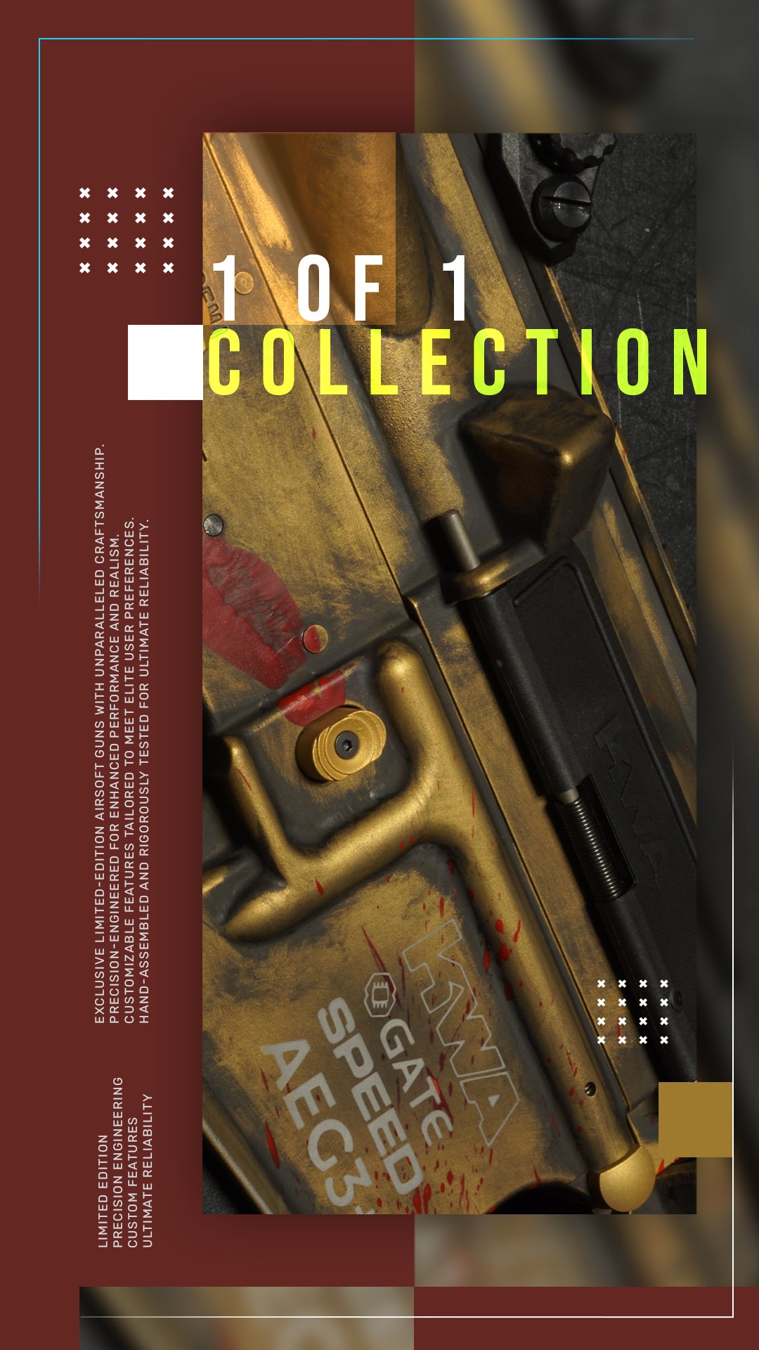 K Customs 1 of 1 — Blood Stains, Gold T10 Special Edition