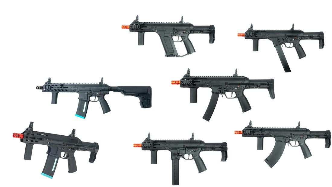 KWA KO series lineup — seven platform styles